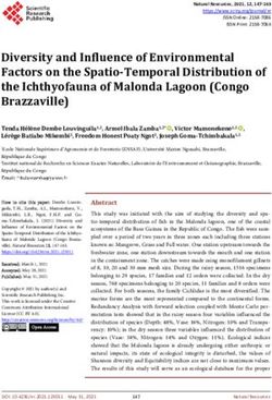 Diversity and Influence of Environmental Factors on the Spatio-Temporal Distribution of the Ichthyofauna of Malonda Lagoon (Congo Brazzaville) ...