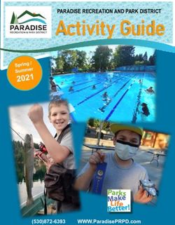 Activity Guide PARADISE RECREATION AND PARK DISTRICT - WWW.ParadisePRPD.com (530)872-6393