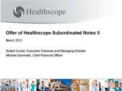 Offer of Healthscope Subordinated Notes II - March 2013 Robert Cooke, Executive Chairman and Managing Director Michael Sammells, Chief Financial ...
