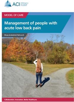 Management of people with acute low back pain - MODEL OF CARE Musculoskeletal Network