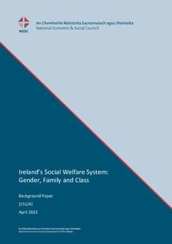 Ireland's Social Welfare System: Gender, Family and Class - Background Paper (151/4) April 2021 - The National Economic and ...