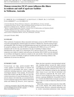 Human coronavirus OC43 causes influenza-like illness in residents and staff of aged-care facilities in Melbourne, Australia