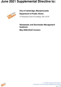 June 2021 Supplemental Directive to: the City of Cambridge