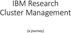 IBM Research Cluster Management - (a journey)
