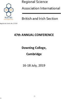 47th ANNUAL CONFERENCE Downing College, Cambridge - 16-18 July, 2019 - Regional Science Association International - RSAI-BIS