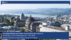 The global lithium-ion battery race and Europe's role in it - Presentation at ITIF, Washington DC, 7 Nov 2018 Tobias S Schmidt, Energy Politics ...