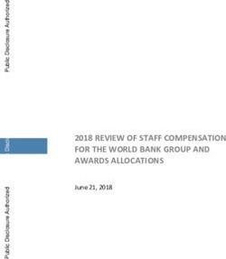 2018 REVIEW OF STAFF COMPENSATION FOR THE WORLD BANK GROUP AND AWARDS ALLOCATIONS - CONFIDNTIAL - World Bank Documents