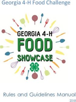Georgia 4-H Food Challenge - Rules and Guidelines Manual 2018