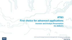 AT&S First choice for advanced applications - Investor and Analyst Presentation H1 2020/21 - AT&S