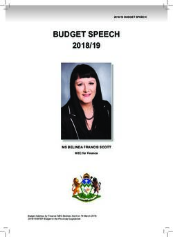 BUDGET SPEECH 2018/19 - MS BELINDA FRANCIS SCOTT - 2018/19 BUDGET SPEECH - KZN Treasury