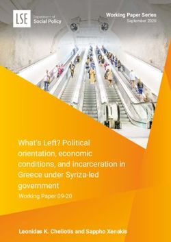 What's Left? Political orientation, economic conditions, and incarceration in Greece under Syriza-led government - Working Paper 09-20 - LSE