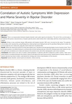 Correlation of Autistic Symptoms With Depression and Mania Severity in Bipolar Disorder