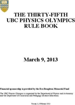 THE THIRTY-FIFTH UBC PHYSICS OLYMPICS RULE BOOK