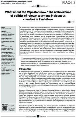 What about the Vapostori now? The ambivalence of politics of relevance among indigenous churches in Zimbabwe