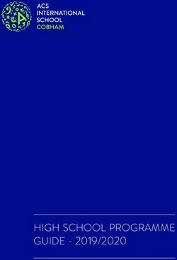 HIGH SCHOOL PROGRAMME GUIDE 2019/2020 - ACS International Schools