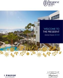 WELCOME TO THE PRESIDENT - Summer Season 2019/20