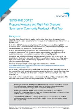 SUNSHINE COAST Proposed Airspace and Flight Path Changes Summary of Community Feedback - Part Two