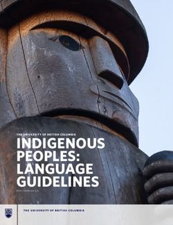INDIGENOUS PEOPLES: LANGUAGE GUIDELINES - The University of ...