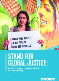 STAND FOR GLOBAL JUSTICE: Trócaire's European Parliament Elections 2019 Policy Briefing - Trocaire
