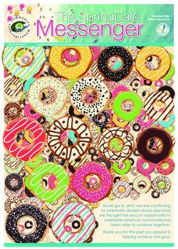 As we go to print, we are continuing to celebrate double donut days and we thought this was an opportunity to celebrate what our community has ...