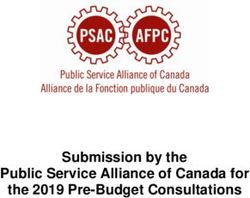 Submission by the Public Service Alliance of Canada for the 2019 Pre-Budget Consultations