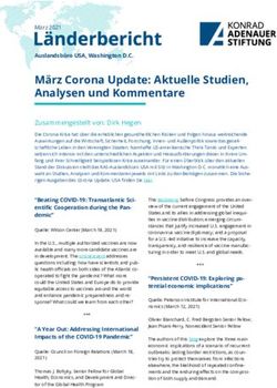 M&auml;rz Corona Update: Aktuelle Studien, Analysen und Kommentare - Konrad-Adenauer-Stiftung