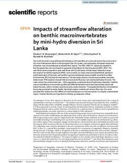 Impacts of streamflow alteration on benthic macroinvertebrates by mini hydro diversion in Sri Lanka - Nature