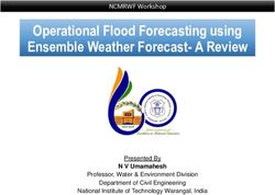 Operational Flood Forecasting using Ensemble Weather Forecast- A Review - NCMRWF Workshop