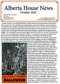 Alberta House News October 2021 - Sault Area Arts Council