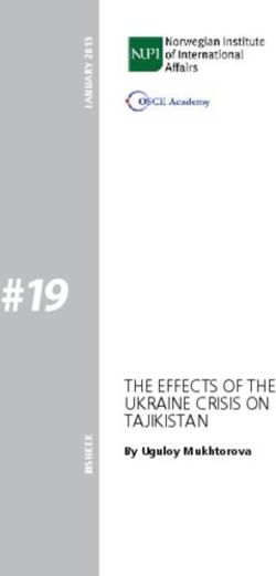 19 THE EFFECTS OF THE UKRAINE CRISIS ON TAJIKISTAN - By Uguloy Mukhtorova
