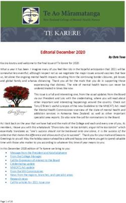 Editorial December 2020 - NZ College of Mental Health Nurses