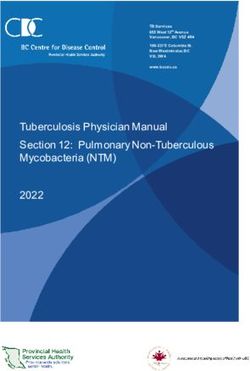 Tuberculosis Physician Manual Section 12: Pulmonary Non-Tuberculous Mycobacteria (NTM) 2022