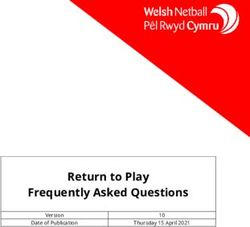 Return to Play Frequently Asked Questions - Wales Netball