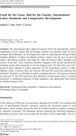Good for the Goose, Bad for the Gander: International Labor Standards and Comparative Development - Peter Leeson
