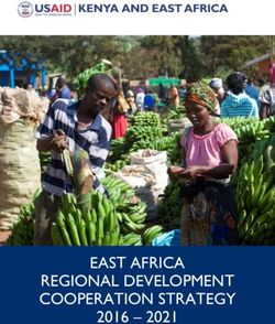 EAST AFRICA REGIONAL DEVELOPMENT COOPERATION STRATEGY 2016 - 2021 - usaid