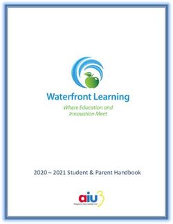 2020 2021 Student & Parent Handbook - Waterfront Learning