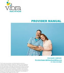PROVIDER MANUAL 2020 - Vibra Health Plan