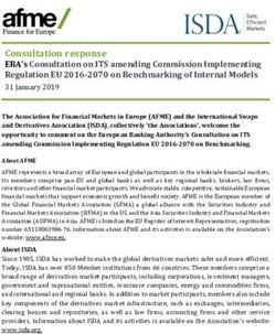 Consultation response EBA's Consultation on ITS amending Commission Implementing Regulation EU 2016-2070 on Benchmarking of Internal Models - Afme