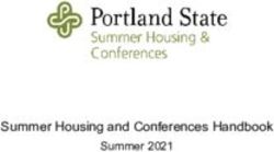 Summer Housing and Conferences Handbook Summer 2021