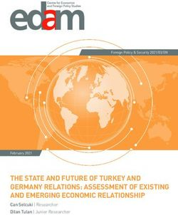 THE STATE AND FUTURE OF TURKEY AND GERMANY RELATIONS: ASSESSMENT OF EXISTING AND EMERGING ECONOMIC RELATIONSHIP - Can Selcuki | Researcher Dilan ...