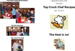 Top Crock Chef Recipes - The Heat is on! - Lakeside Country Club Presents Jan. 19, 2013