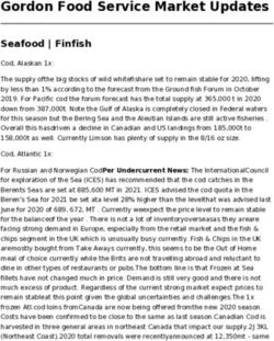 Gordon Food Service Market Updates - Seafood | Finfish