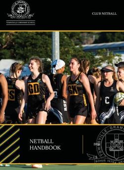NETBALL HANDBOOK - CLUB NETBALL 2020 - AWS