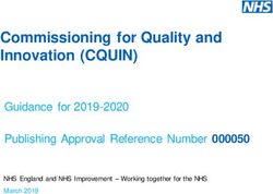 Commissioning for Quality and Innovation (CQUIN) - Guidance for 2019-2020 Publishing Approval Reference Number 000050 - NHS England