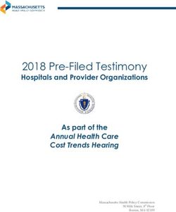 2018 Pre-Filed Testimony - Hospitals and Provider Organizations As part of the Annual Health Care Cost Trends Hearing - Mass.gov