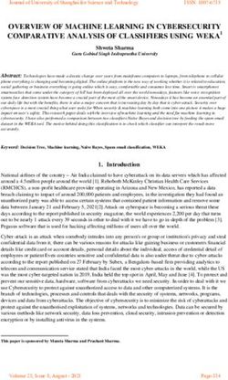 OVERVIEW OF MACHINE LEARNING IN CYBERSECURITY COMPARATIVE ANALYSIS OF CLASSIFIERS USING WEKA1