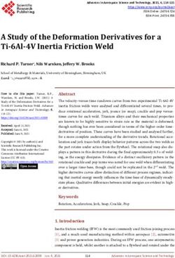 A Study of the Deformation Derivatives for a Ti-6Al-4V Inertia Friction Weld