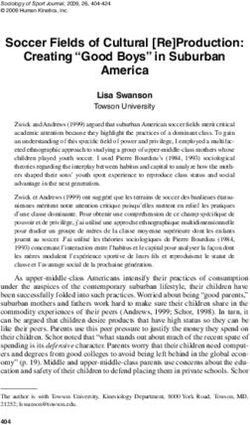 Soccer Fields of Cultural Re Production: Creating "Good Boys" in Suburban America