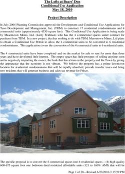 The Lofts at Bears' Den Conditional Use Application May 18, 2010 Project Description