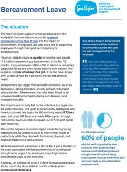 Bereavement Leave The situation - Sue Ryder